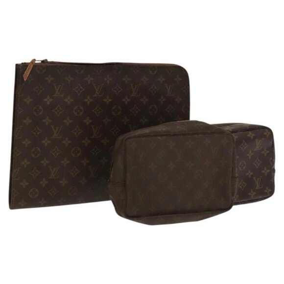 LOUIS VUITTON Monogram Clutch Bag 3Set LV Auth - Picture 1 of 15